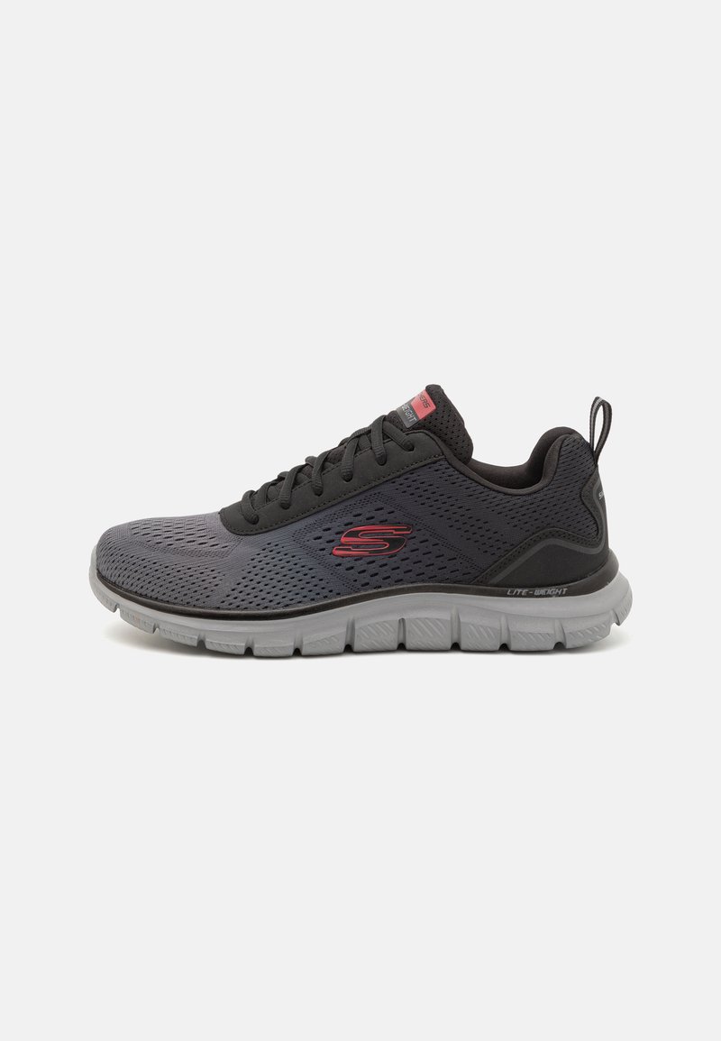 Skechers Wide Fit TRACK - Sportcipő - black/charcoal