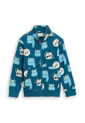 MIT ALLOVER PRINT - Sweatjacke - bluish cozy monster design