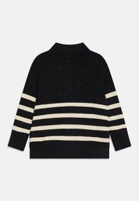 Lindex SWEATER HALF ZIP UNISEX - Strikkegenser - dark grey