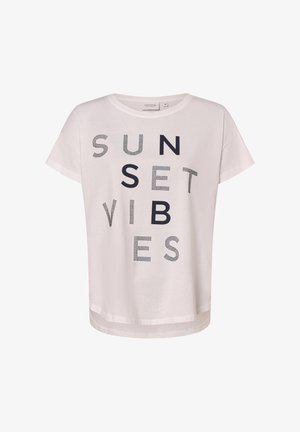 comma Print T-shirt - weiß