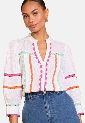 Love & Roses PETITE FIT - RIC RAC 3/4 SLEEVE  - Blūze - white ivory