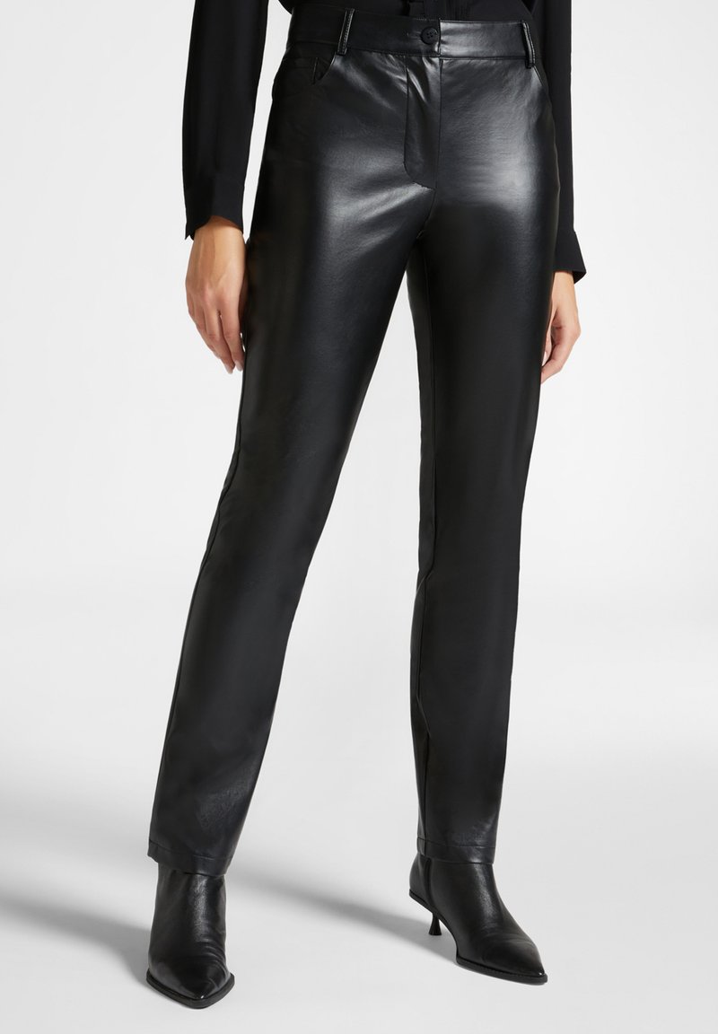 Elena Mirò PANTALONI IN TESSUTO LUCIDO - Pantaloni - nero