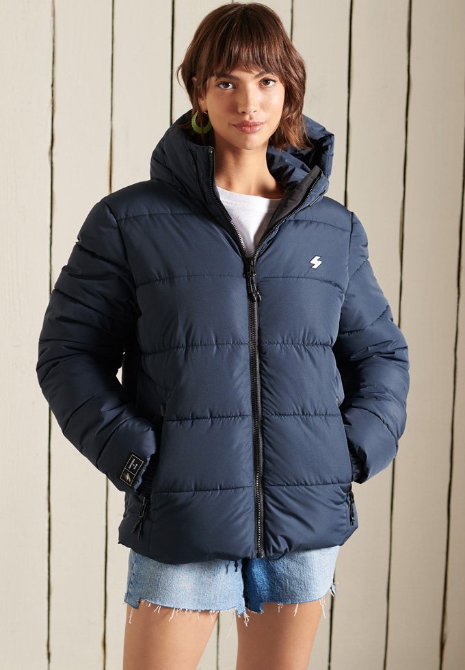 Superdry OVERSIZED HOODED SPORTS PUFFER Winter jacket eclipse navy
