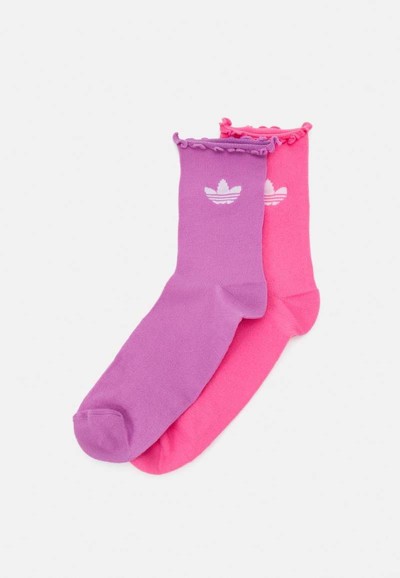 adidas Originals RUFFLE 2 PACK - Kojinės - bliss pink/preloved purple