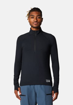 Mountain Hardwear, MOUNTAIN HARDWEAR LANGARM-OBERTEILE M BUTTER™ HALF ZIP - Long sleeved top - black