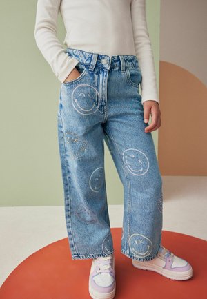 Next, SMILEYWORLD WIDE - Flared Jeans - mid blue denim
