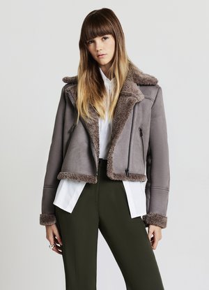 CHIODO UNITA - Kunstlederjacke - grigio medio