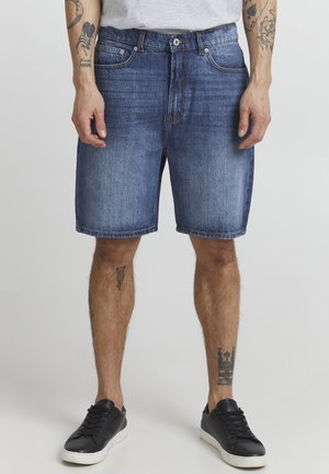 Solid SDBRAYSON STRAIGHT FIT - Denim shorts - middle blue denim
