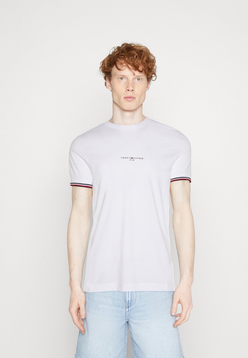 Tommy Hilfiger LOGO TIPPED TEE - T-shirt - bas - white