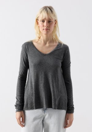 American Vintage JACKSONVILLE - Top s dlhým rukávom - anthracite chine