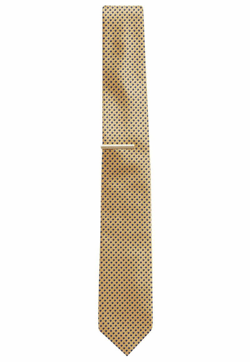 Next PATTERN CLIP SLIM FIT - Cravatta - yellow blue
