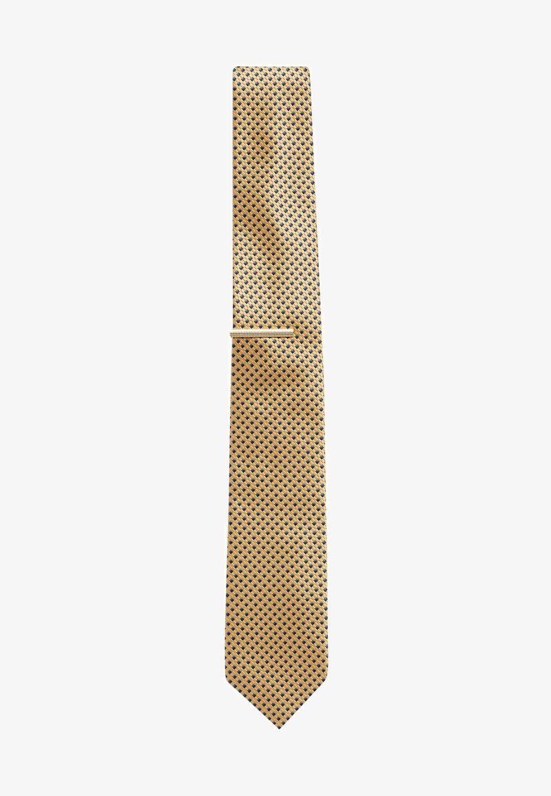 Next PATTERN CLIP SLIM FIT - Cravatta - yellow blue