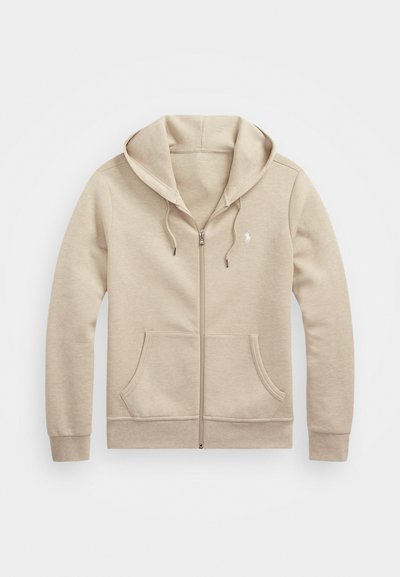 Polo Ralph Lauren FULL ZIP HOODIE - Športna jopa s kapuco na zadrgo - sand heather