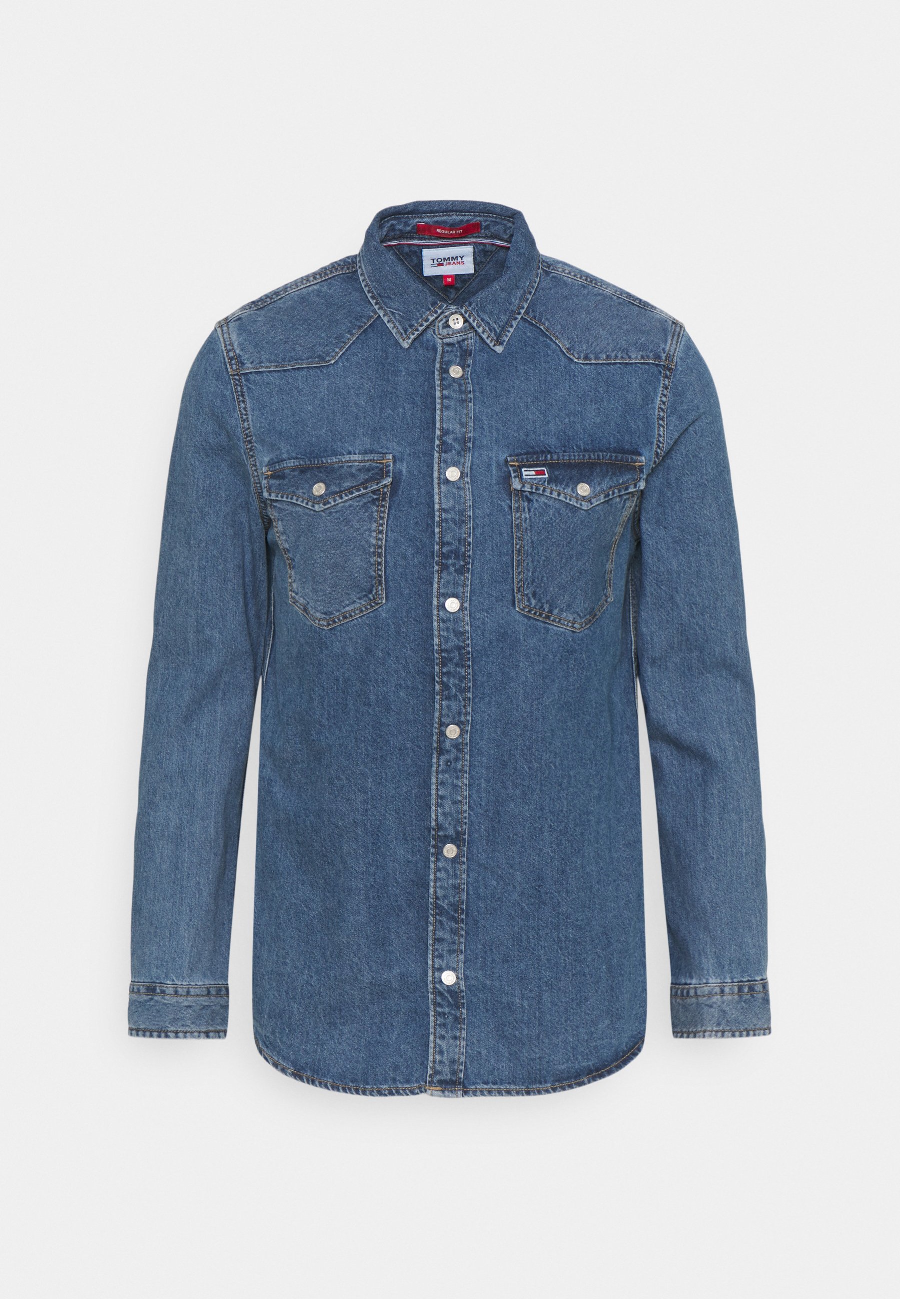 Tommy Jeans WESTERN SHIRT - Hemd - mid indigo/blue denim - Zalando.de