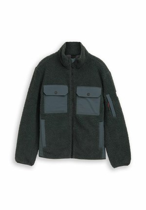TOM TAILOR, TOM TAILOR JACKEN TEDDY JACKE MIT TASCHEN - Fleece jacket - darkest olive