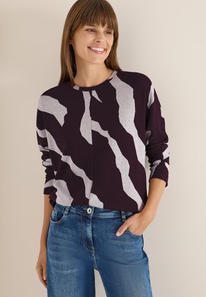JACQUARD MELANGE - Langærmet T-shirt - rot
