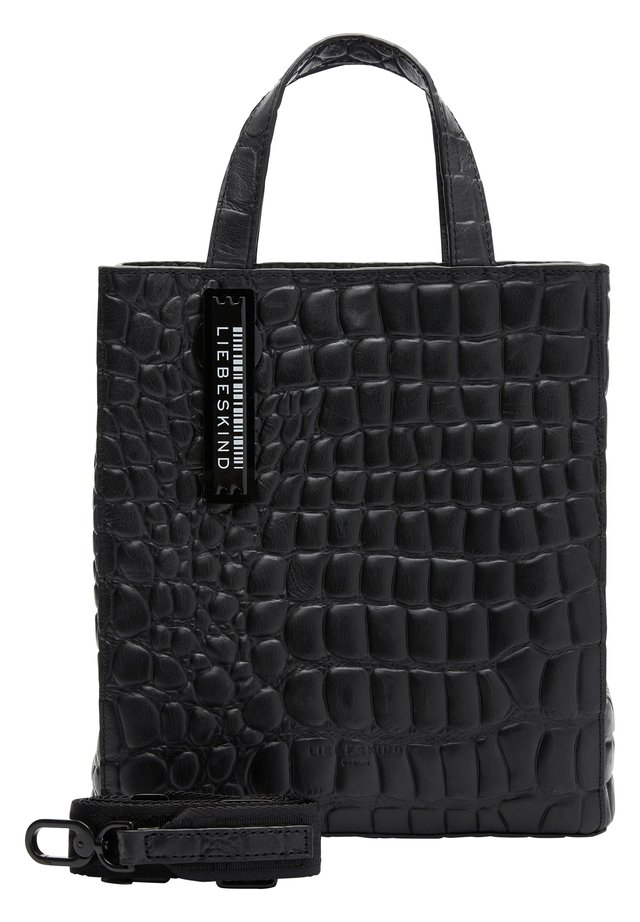 MIT KROKOPRÄGUNG - Handtasche - black