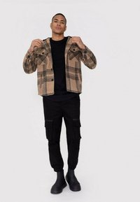 FRILIVIN CAPUCHE AVEC MOTIF À CARREAUX   - Veste mi-saison - marron