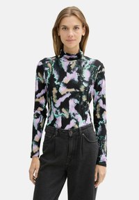 TOM TAILOR DENIM ROLLKRAGEN - Top dugih rukava - abstract batik landscape print