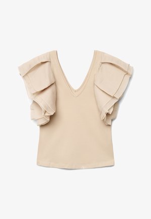 Calliope, T-SHIRT TINTA UNITA - T-shirt con stampa - beige medio