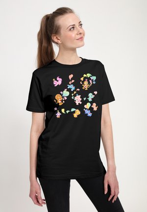 CARE BEARS LOVE HEART MONTAGE - T-shirt med print - black