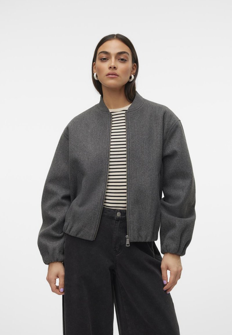 Vero Moda VMPOPBELLA SHORT JACKET - Bombejakke - dark grey