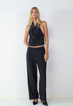 Balmohk, Pinstripe Pants - Stoffhose - black