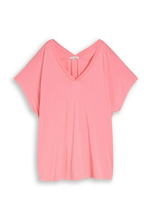 TOM TAILOR, TOM TAILOR T-SHIRT PLUS SIZE - T-SHIRT MIT V-AUSSCHNITT - T-Shirt basic - soft fuchsia pink