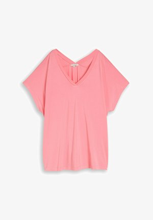 TOM TAILOR, TOM TAILOR T-SHIRT PLUS SIZE - T-SHIRT MIT V-AUSSCHNITT - T-Shirt basic - soft fuchsia pink