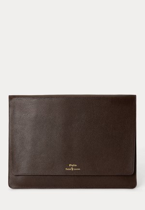 Polo Ralph Lauren, PEBBLED LEATHER LAPTOP SLEEVE - Чанта за лаптоп - dark brown