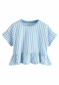 Next - SHORT SLEEVE - Printtipaita - blue stripe Pienoiskuva 1
