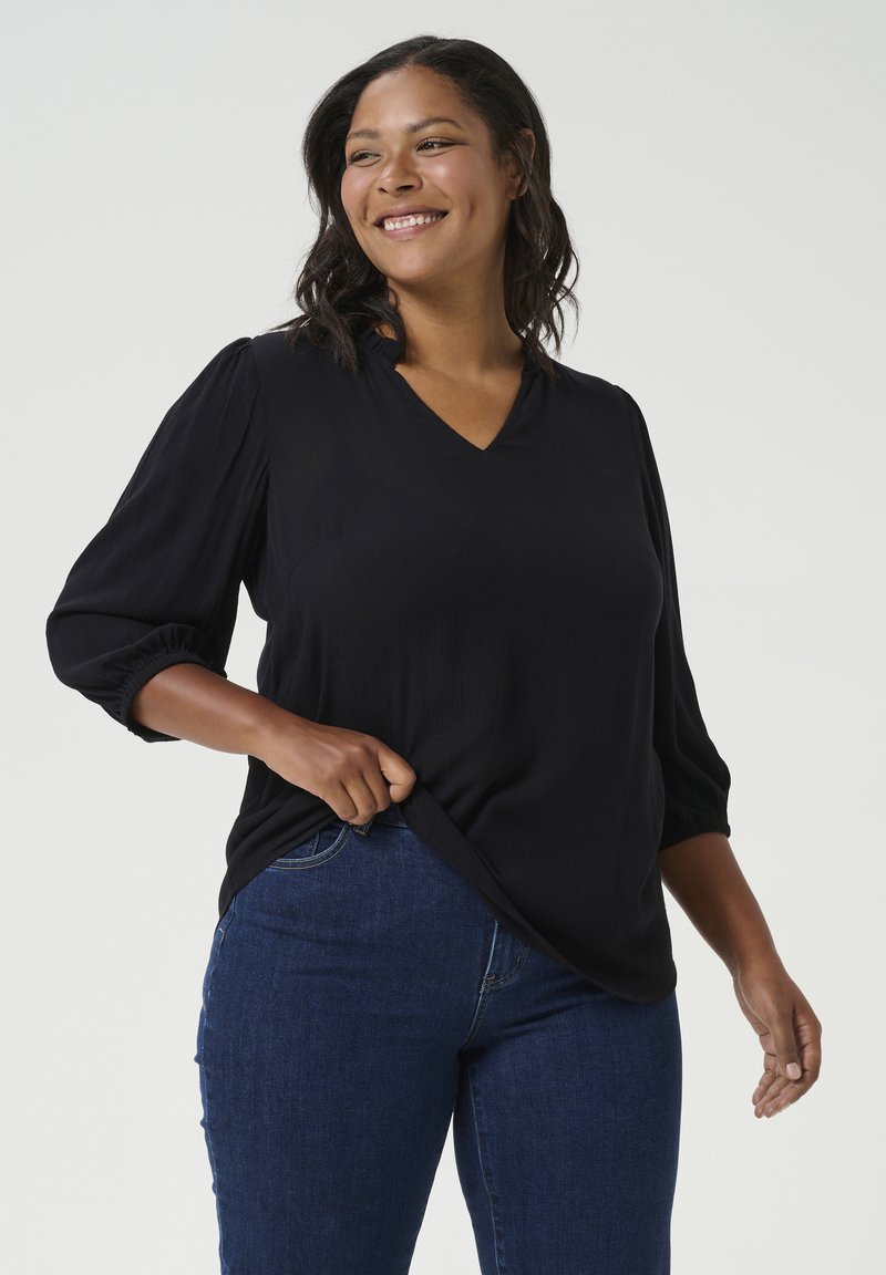 Kaffe Curve KCKAMILLE AMI - Bluse - black deep