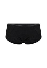 Sorte boxershorts lavet af et blødt, strækbart stof. Har en glat talje med en subtil stribe detalje og en tætsiddende pasform.