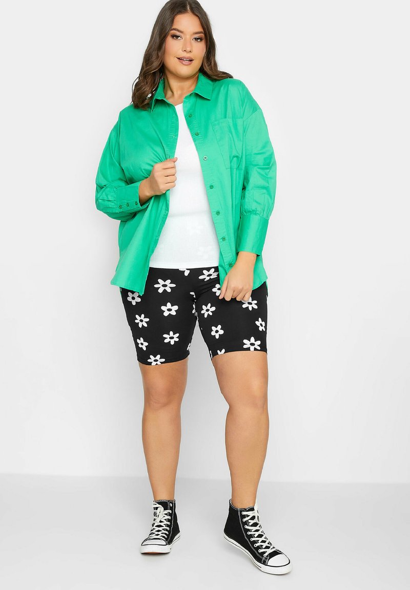 Yours Clothing 2 PACK PRINT CYCLING Short black/noir ZALANDO.FR