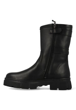 Cowboy/biker ankle boot - black