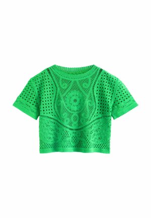 SHORT SLEEVE CREW NECK REGULAR FIT - Triko s potiskem - bright green
