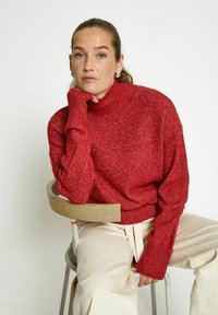 Desires NECK - Svetr - m cardinal red melange