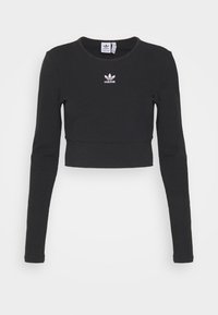 ESSENTIALS RIB - Hosszú ujjú felső - black
