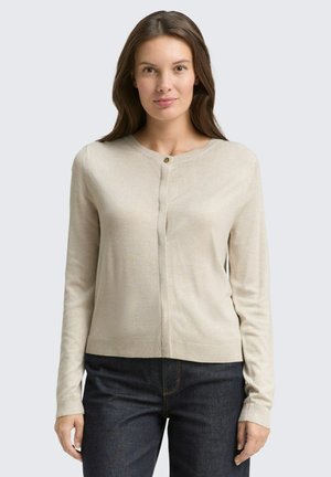 Strickjacke - sand stone beige melange