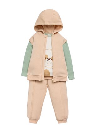 CONJUNTO 3 PIEZAS  - Camiseta de manga larga - beige green white
