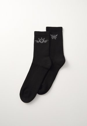 RHINESTONE DESIGN SOCKS 2 PACK - Socken - black