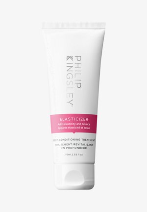 Weiße Röhrenverpackung mit rosa Akzenten. Der Text enthält "Elasticizer" und "Tiefenpflegebehandlung." Füllmenge 75 ml (2,53 fl oz).