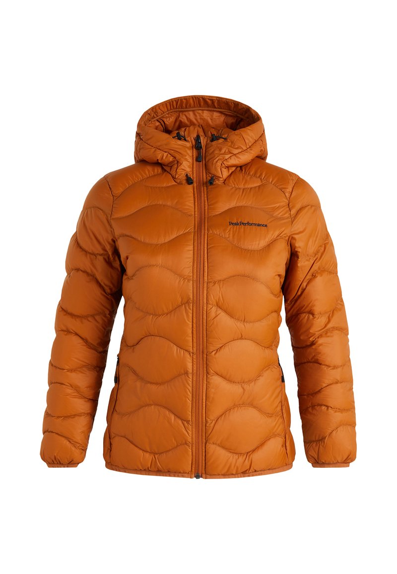Peak Performance W HELIUM HOOD Down jacket glazed/cognac Zalando.de