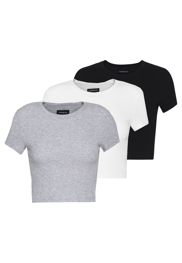 T-Shirt basic - white/black/light grey