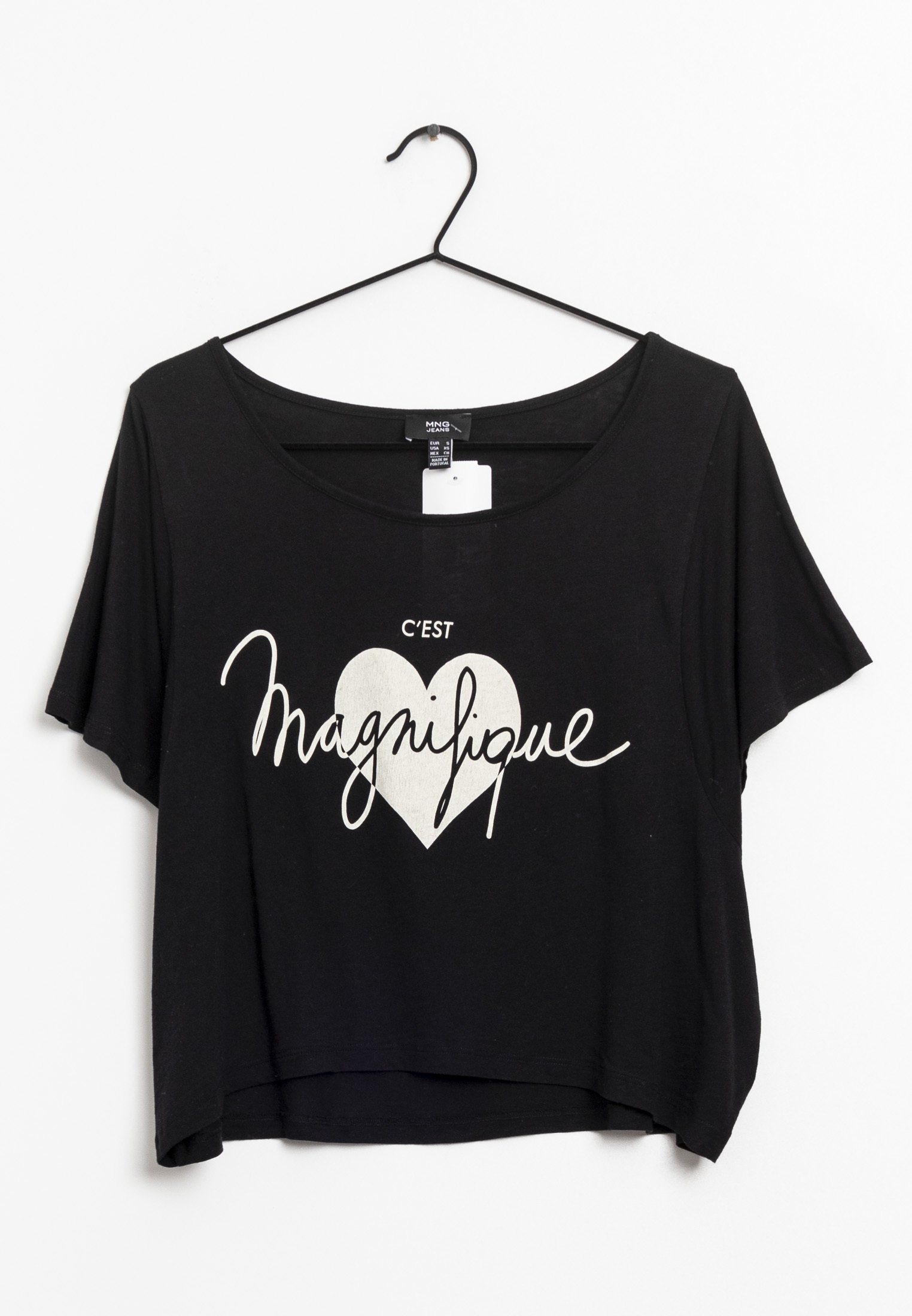 mango black shirt