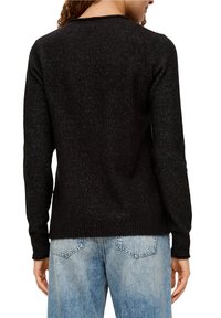 QS Strickpullover - mottled black