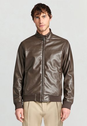 Giacca in similpelle - marrone