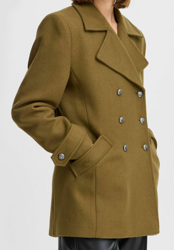BYCALINE - Short coat - military olive3