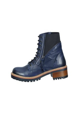 Schnürstiefelette - blau