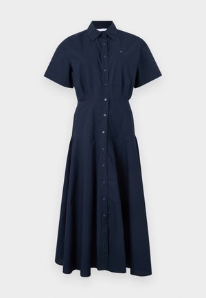 Tommy Hilfiger, POPLIN FLARE MIDI SHRT DRESS - Robe chemise - dark night navy